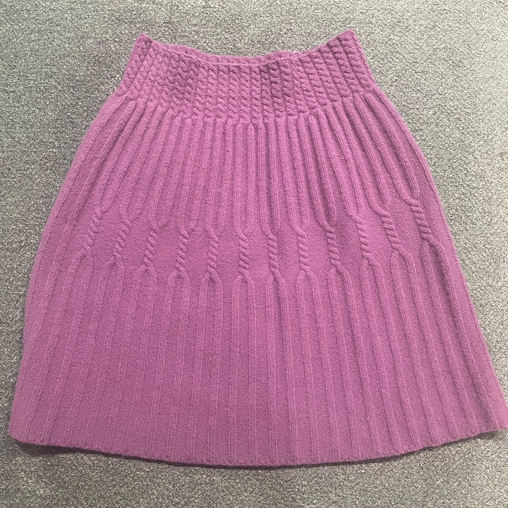 Anthropologie Far Away From Close Purple Knit Sweater Skirt Size S